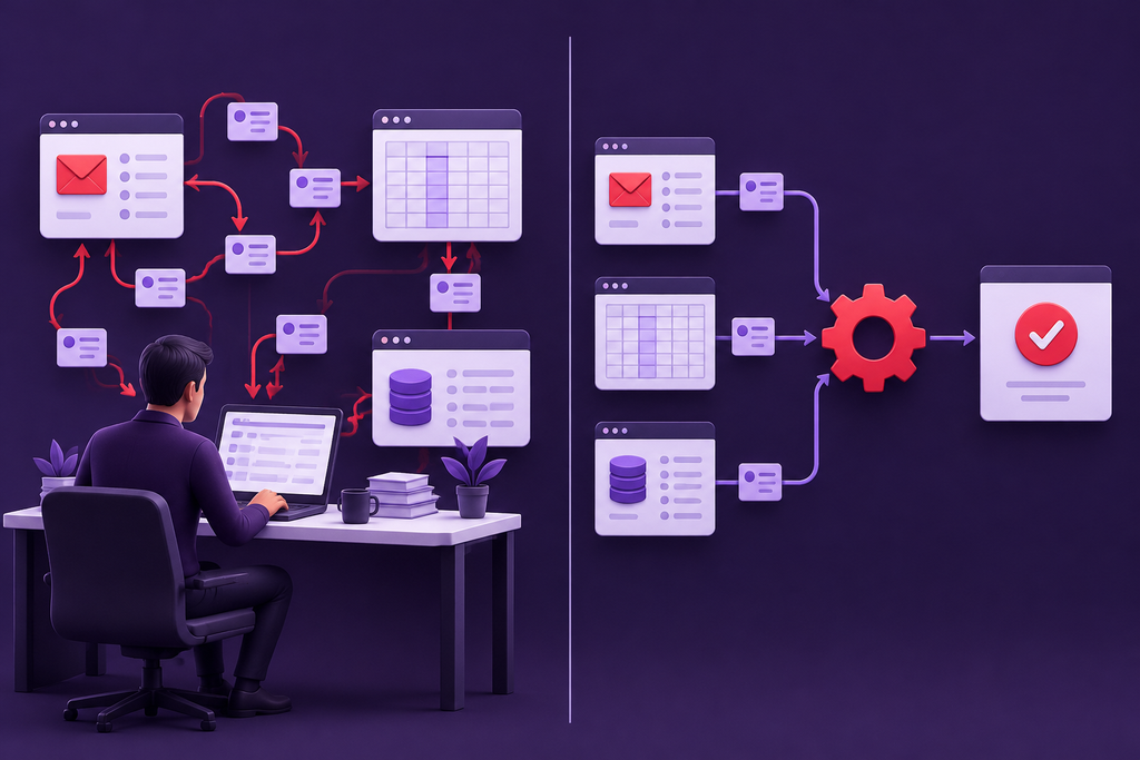 Manual data entry compared with an automated business workflow